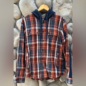L.L. Bean Signature Hooded Button Down Flannel